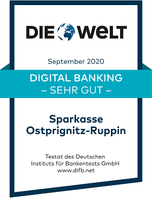 Bestnote im Digital Banking für die Sparkasse Ostprignitz-Ruppin